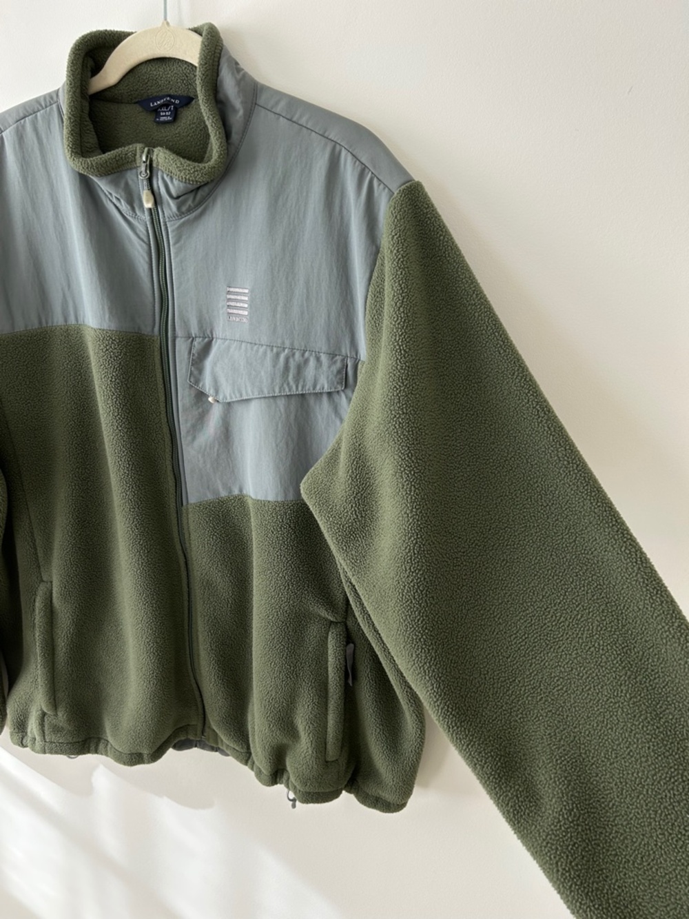 Lands' End Sage Green Fleece Jacket - Picture 8 of 16